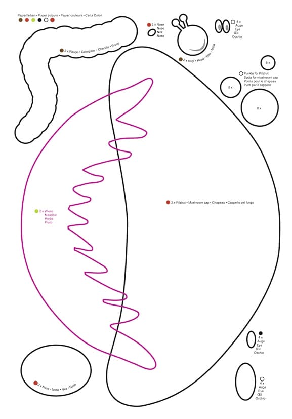 URSUS Laternenzeit Laternen-Bastelset rund Pilz