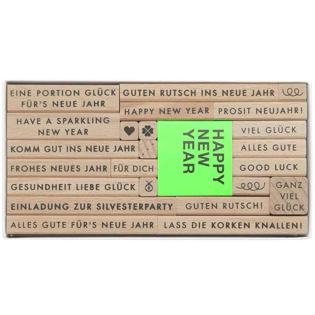 Stempelset Happy New Year FSC 100%