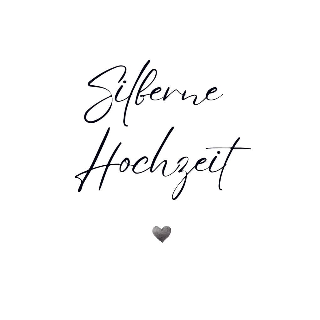 Gästebuch "Silberhochzeit"- Premium Gästebuch Blanko