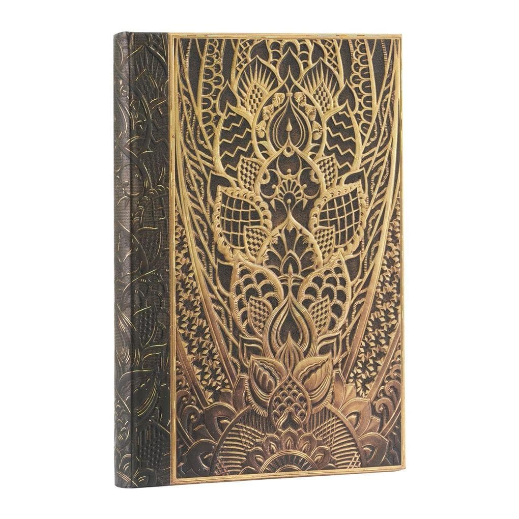 Paperblanks the Chanin Rise New York Deco Hardcover Journal MIDI Lined Elastic Band Closure 144 Pg 120 GSM