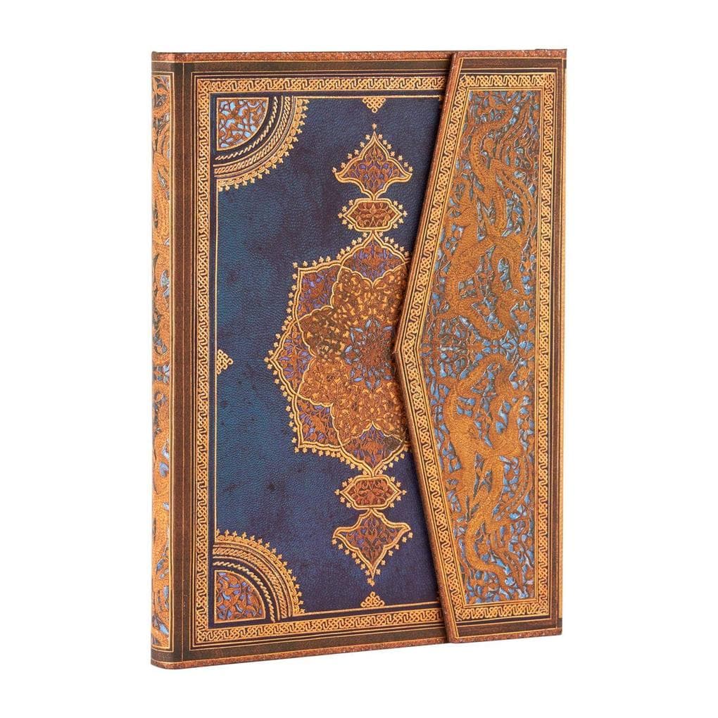 Paperblanks Safavid Indigo Safavid Binding Art Ultra Address Book Wrap 144 Pg 120 GSM