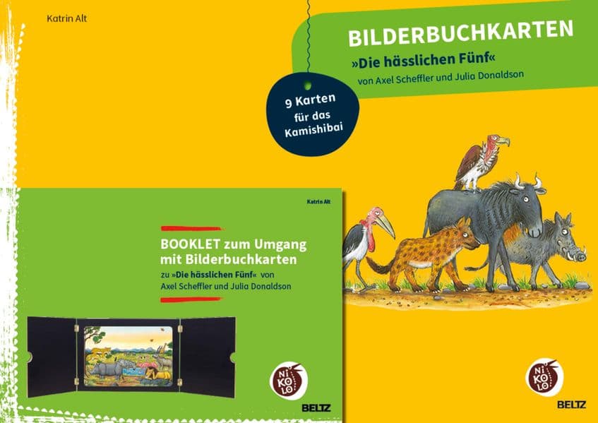 Bilderbuchkarten 'Die hässlichen Fünf' von A. Scheffler und J. Donaldson
