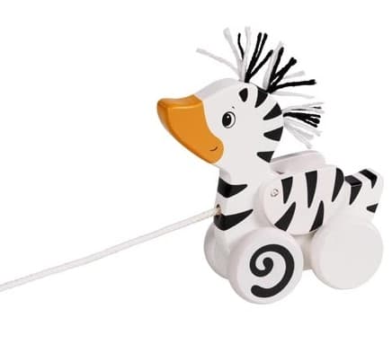 Goki 54870 - Ziehtier Zebra-Ente