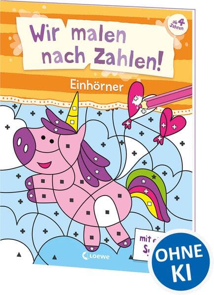 Wir malen nach Zahlen! - Einhörner