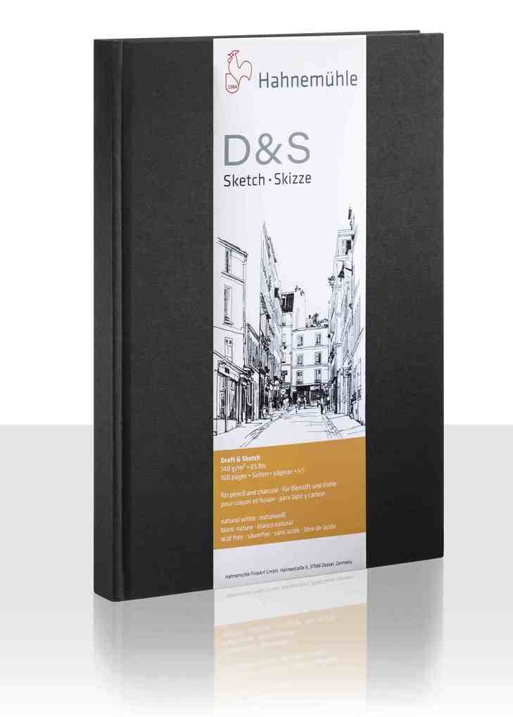 Hahnemühle Papier Skizzenbuch D&S, DIN A 5 Hochformat, 140 g/m²