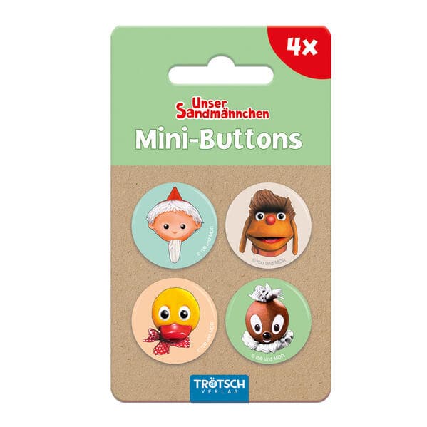 Trötsch Unser Sandmännchen Mini-Buttons 4er Set Sandmann und Freunde