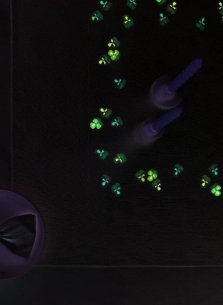 Stickpackung Gezählter Kreuzstich, Tischdecke Stiefmütterchen, 90 x 90cm