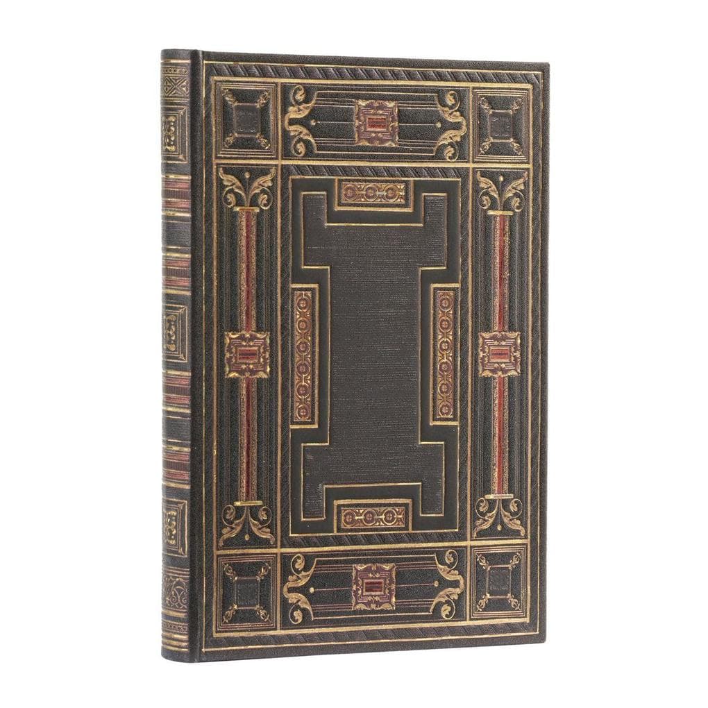 Paperblanks Onyx Asterales Hardcover Journal Mini Lined Elastic Band Closure 176 Pg 85 GSM