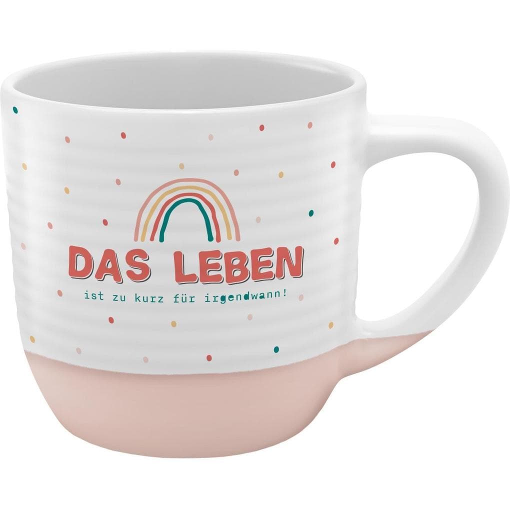 GRUSS & CO Tasse Rillen, Motiv "Das Leben ist zu kurz für irgendwann"