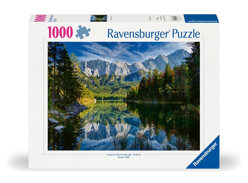 Erwachsenenpuzzle 1000 Teile - Eibsee mit Wettersteingebirge und Zugspitze
