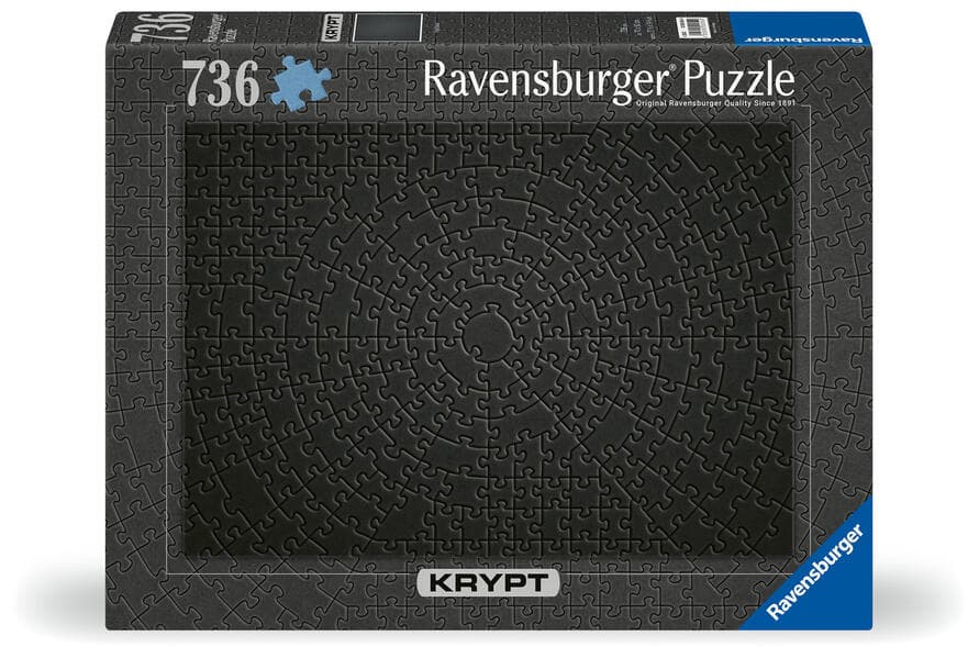Ravensburger Puzzle 12000054 - Krypt Puzzle Black - Puzzle mit 736 schwarzen Teilen, tolle Herausforderung für Puzzlefans und Knobelfreunde ab 14 Jahren
