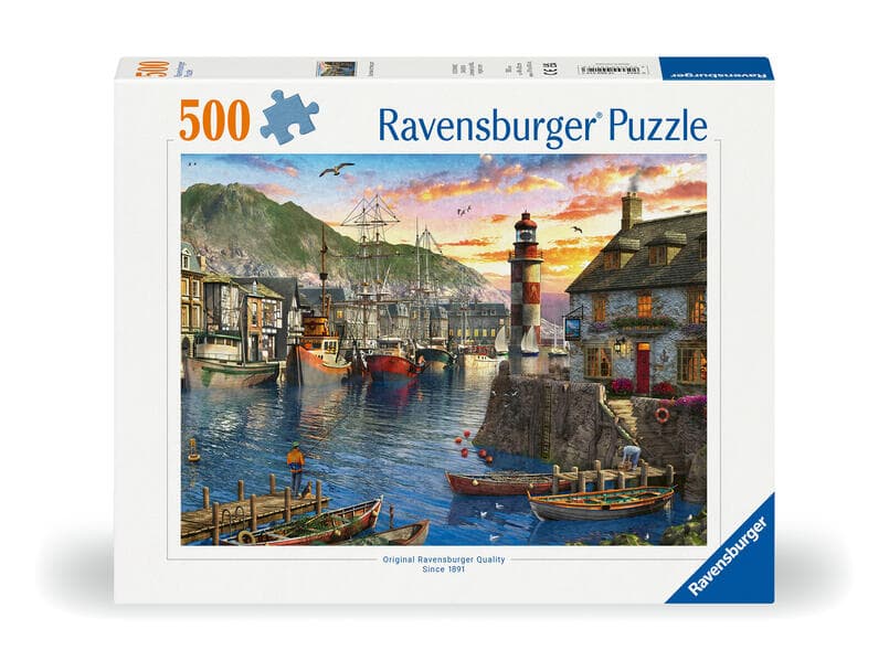 Erwachsenenpuzzle 500 Teile - Morgens am Hafen
