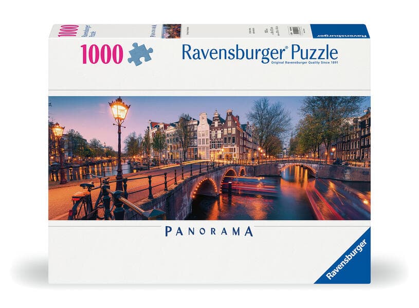 Erwachsenenpuzzle 1000 Teile - Abend in Amsterdam