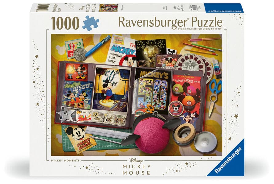 Erwachsenenpuzzle 1000 Teile - Disney Micky Maus - 1970 Mickey Moments