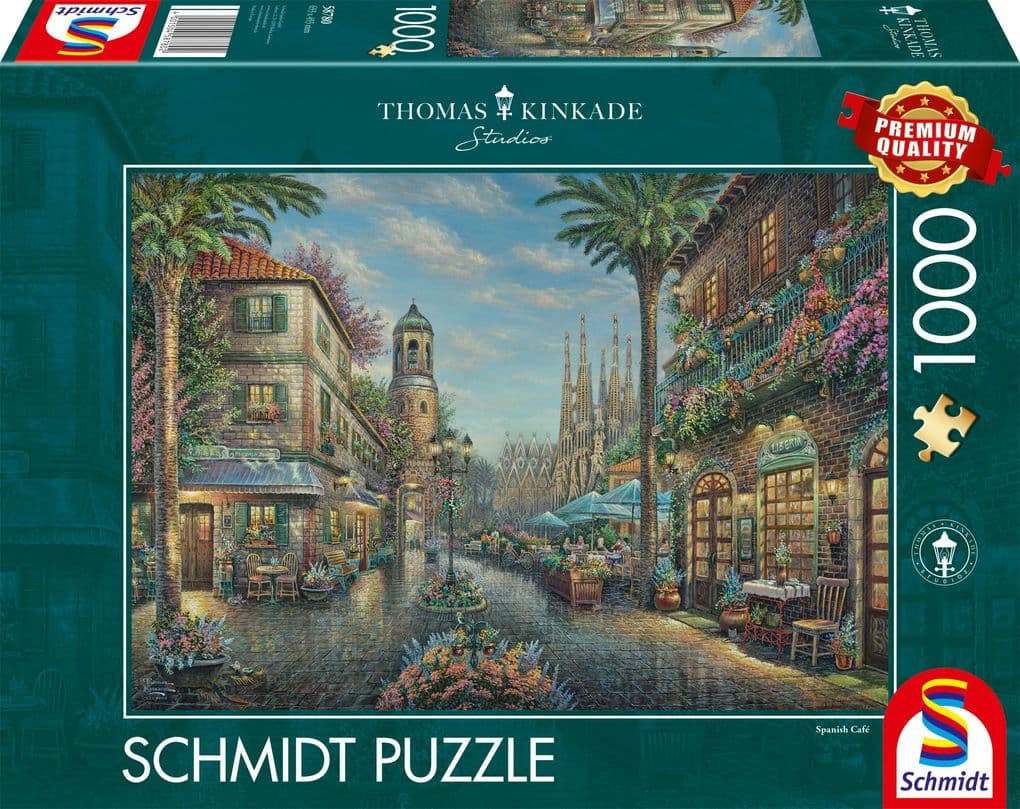 Schmidt Spiele - Thomas Kinkade - Spanisches Straßencafe, 1.000 Teile
