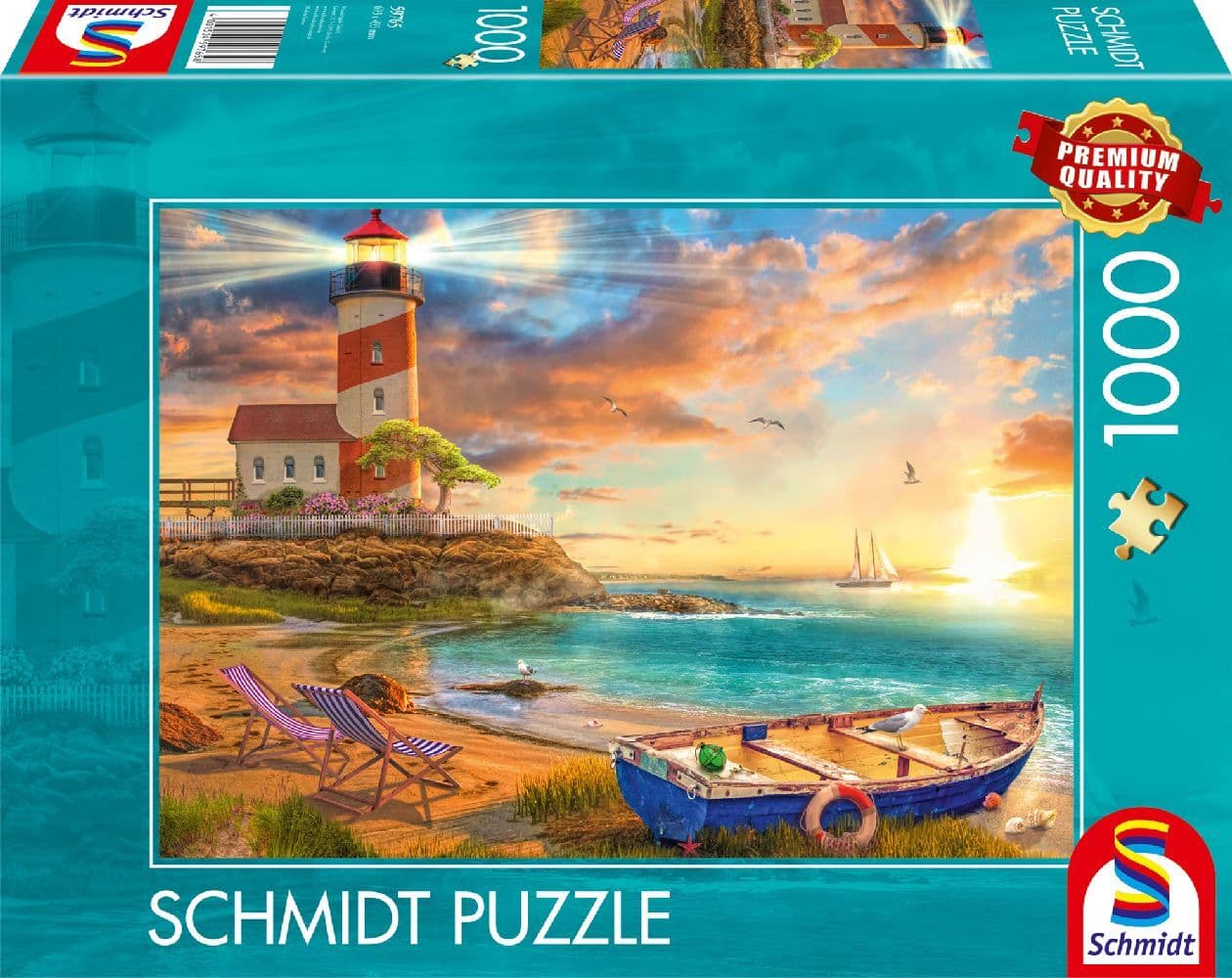 Schmidt Spiele - Sonnenuntergang in der Leuchtturm-Bucht, 1.000 Teile