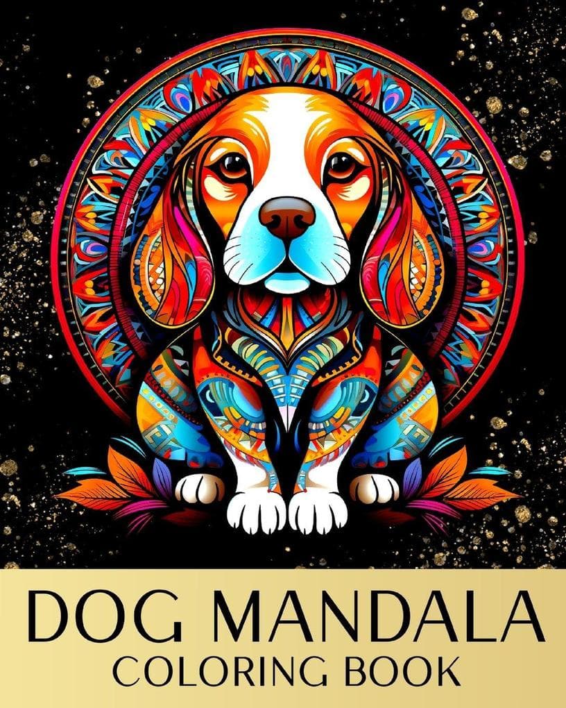 Dog Mandala Coloring Book