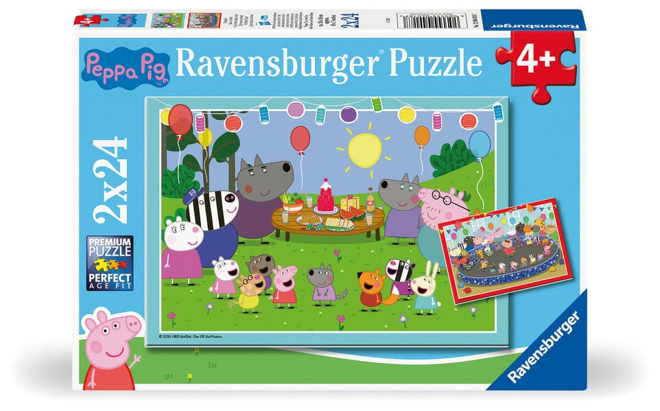 Kinderpuzzle 2x24 Teile - Peppa Wutz - Partyzeit!