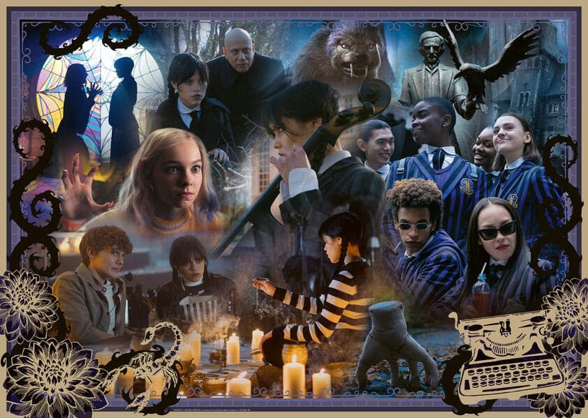 Erwachsenenpuzzle 1000 Teile - Wednesday: Das Beste von Staffel 1