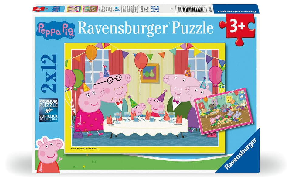 Kinderpuzzle 2x12 Teile - Peppa Wutz - Zeit zu feiern!