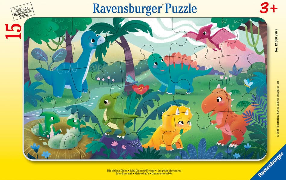 Kinderpuzzle 15 Teile - Die kleinen Dinos