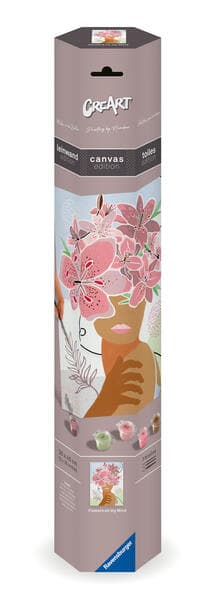 CreArt, Malen nach Zahlen Canvas Leinwand - Gedankenblumen