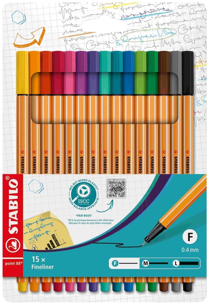 STABILO Fineliner point 88® 15er Set