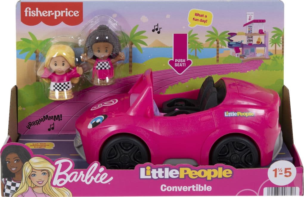 Fisher Price - Barbie Cabrio Fahrzeug- und Figurenset von Little People