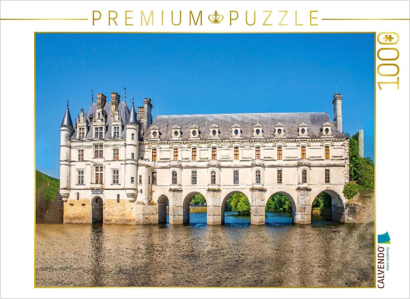 CALVENDO Puzzle Schloss Chenonceau | 1000 Teile Lege-Größe 64x48cm Foto-Puzzle für glückliche Stunden
