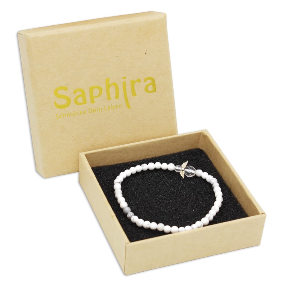 Howlith Schutzengel Edelsteinarmband