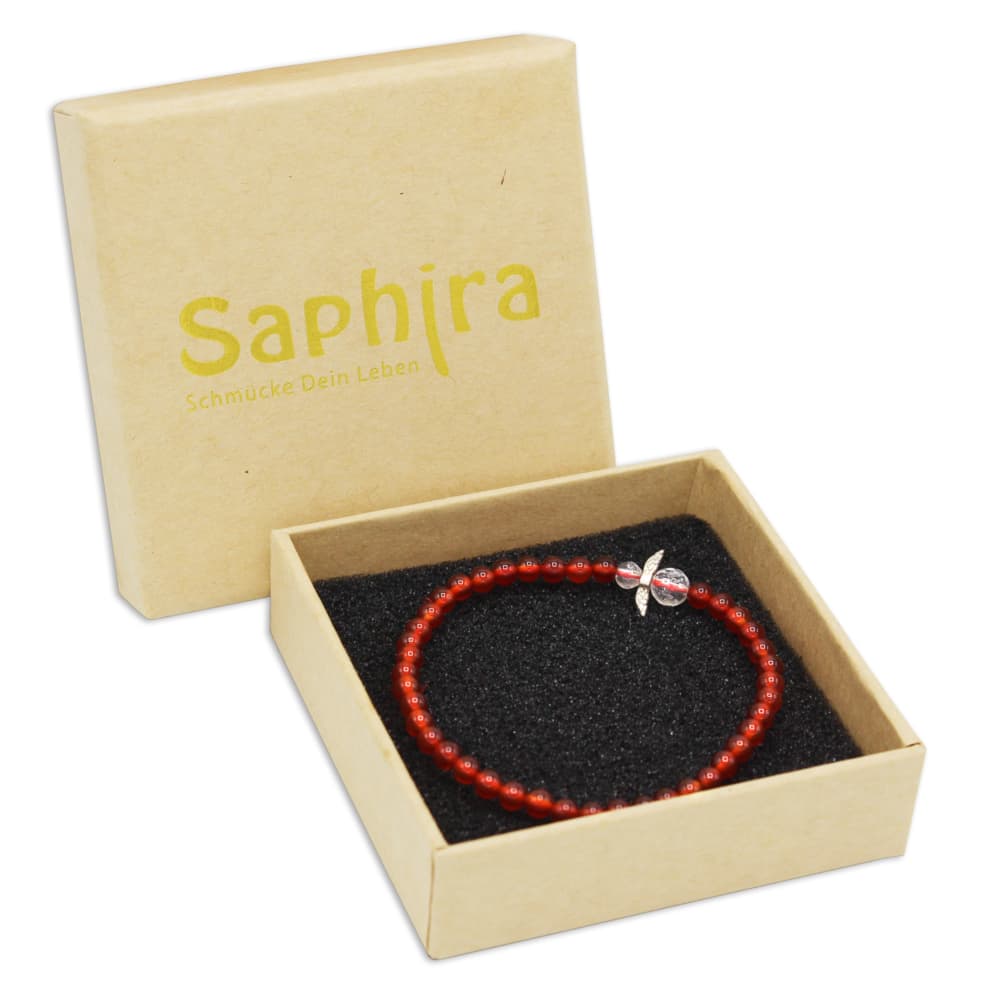 Achat rot Schutzengel Edelsteinarmband