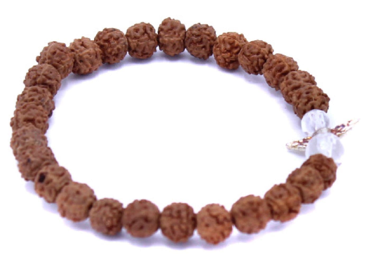 Rudraksha Schutzengel Edelsteinarmband Kinder in Geschenkbox