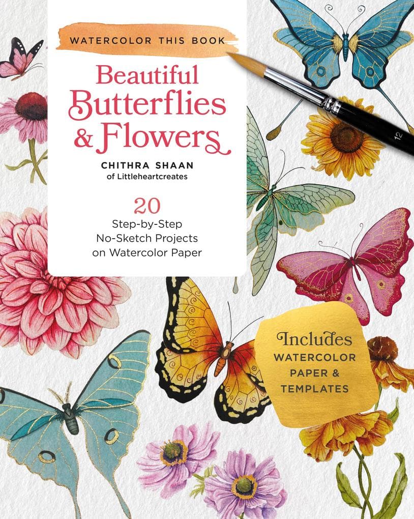 How to Paint Beautiful Butterflies and Flowers in Watercolor