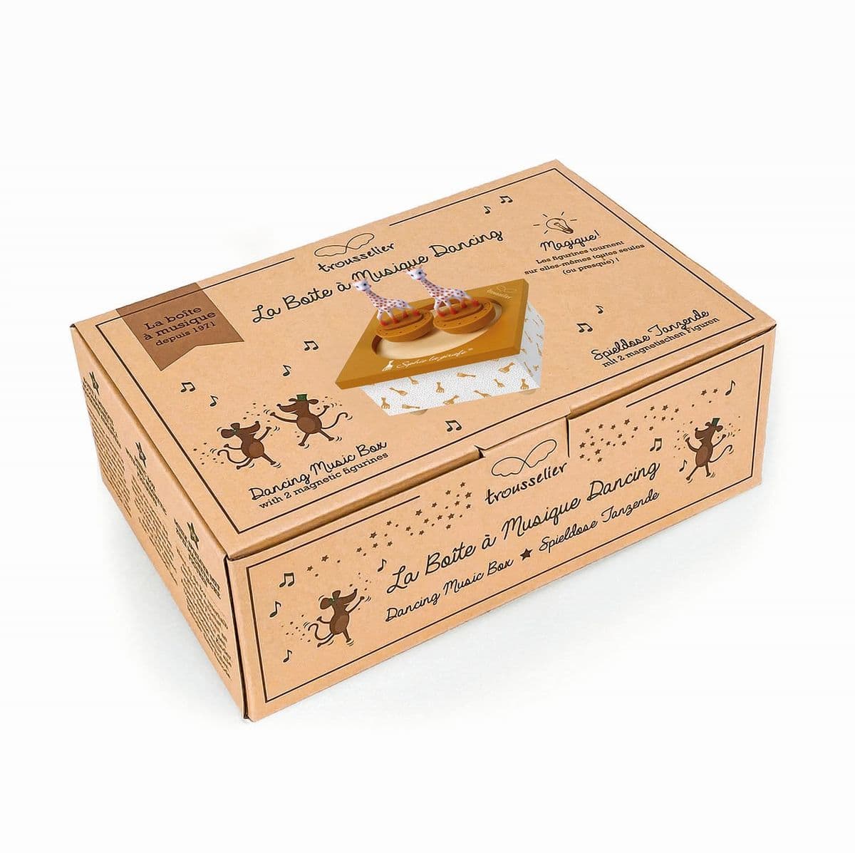 Trousselier - Spieluhr tanzende Sophie die Giraffe, Caramel magnetisch