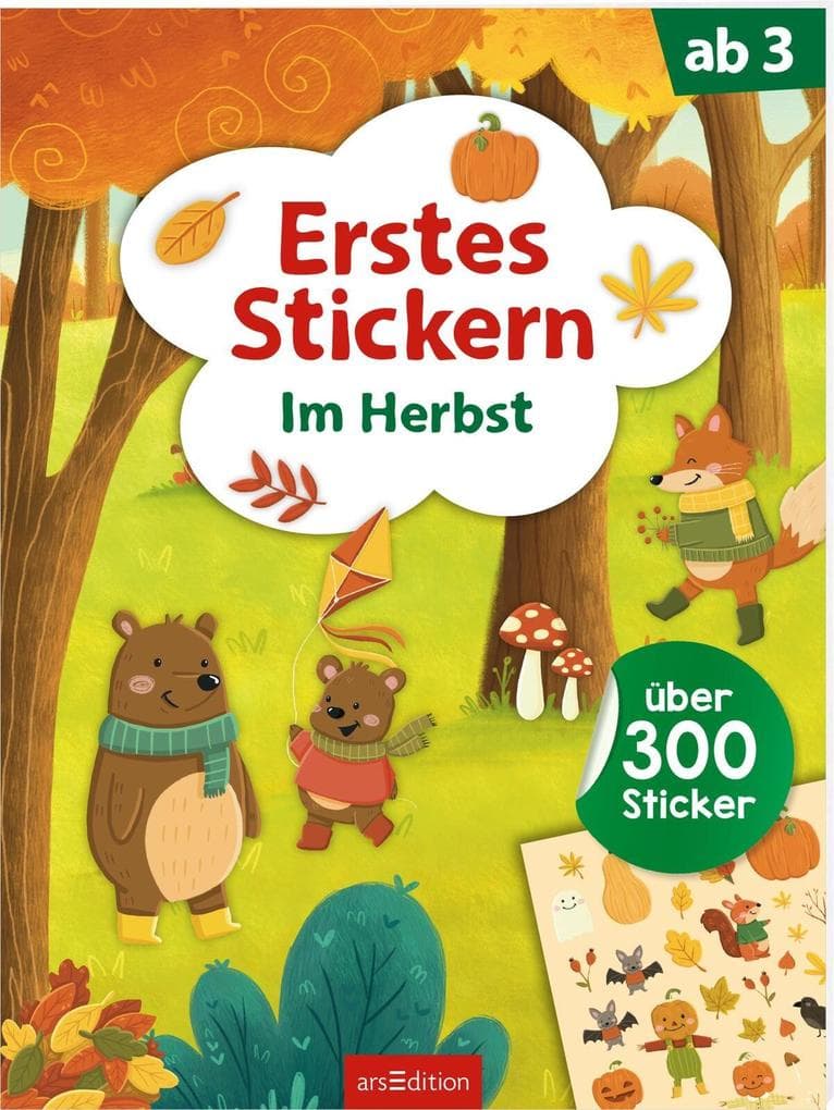 Erstes Stickern - Im Herbst