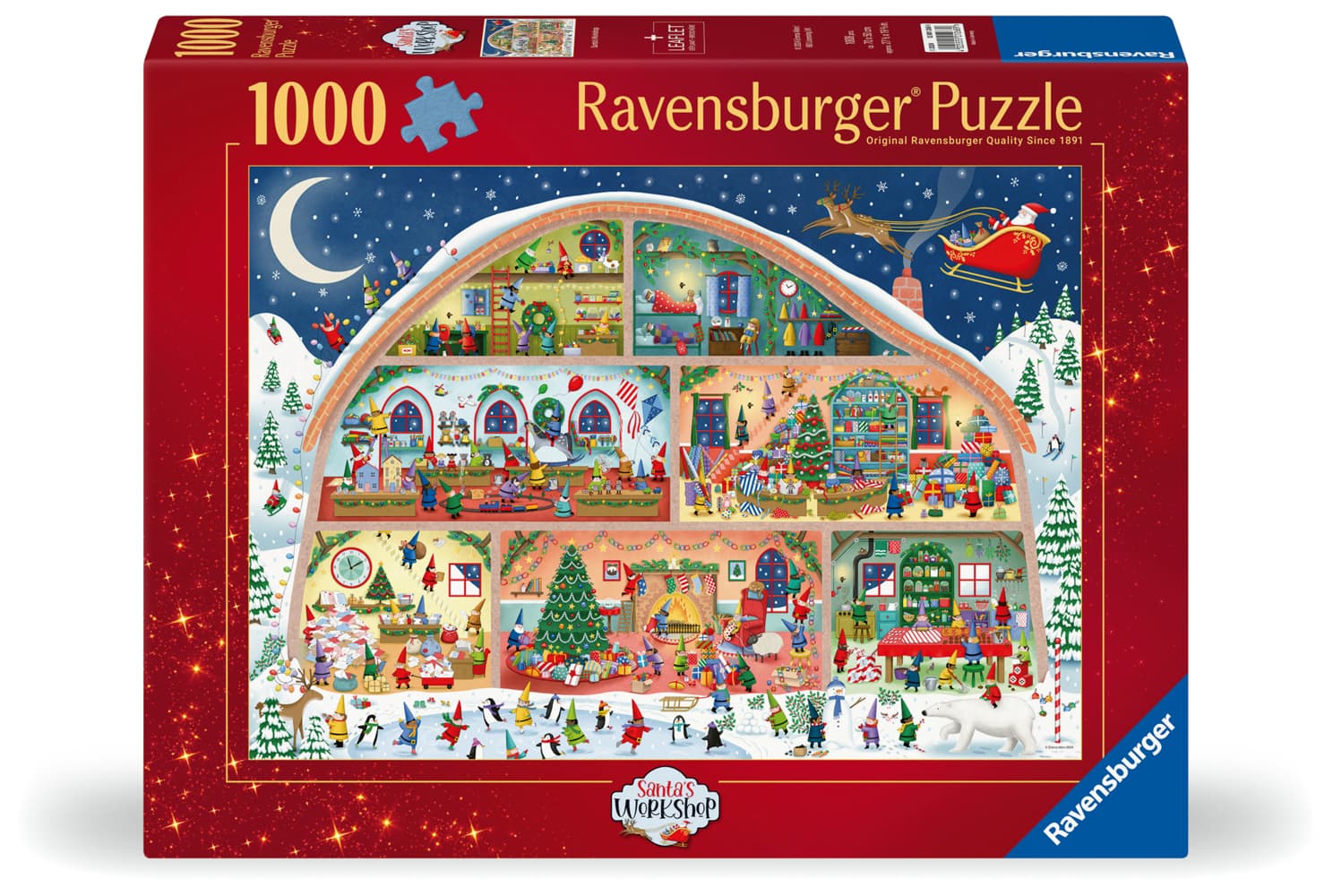 Erwachsenenpuzzle 1000 Teile - Die Weihnachtswerkstatt
