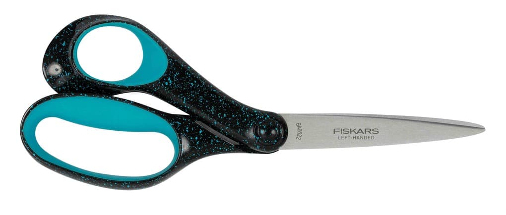 Fiskars Teen Schere ab 15 Jahre, 20 cm gesprenkelt petrol, Linkshänder