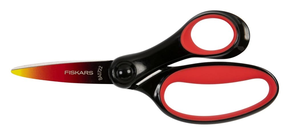 Fiskars Große Kinderschere ab 8 Jahren, 15 cm Ombre rot