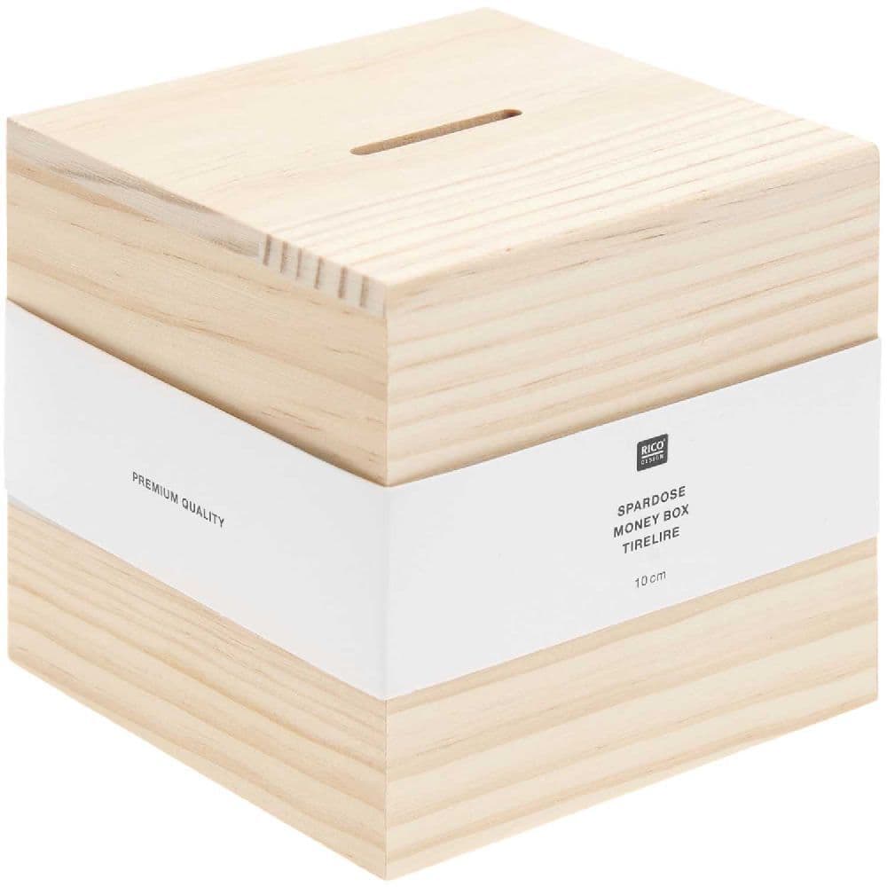 Spardose Würfel 10 x 10 x 10 cm FSC 100%