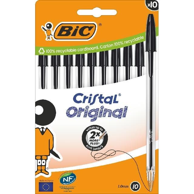 BIC Kugelschreiber Cristal Original 0.4mm schwarz, 10er Set