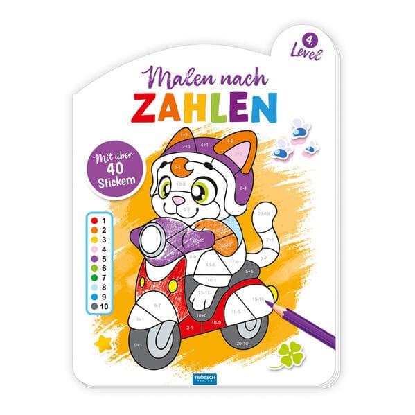 Trötsch Malen nach Zahlen 4. Level Malbuch
