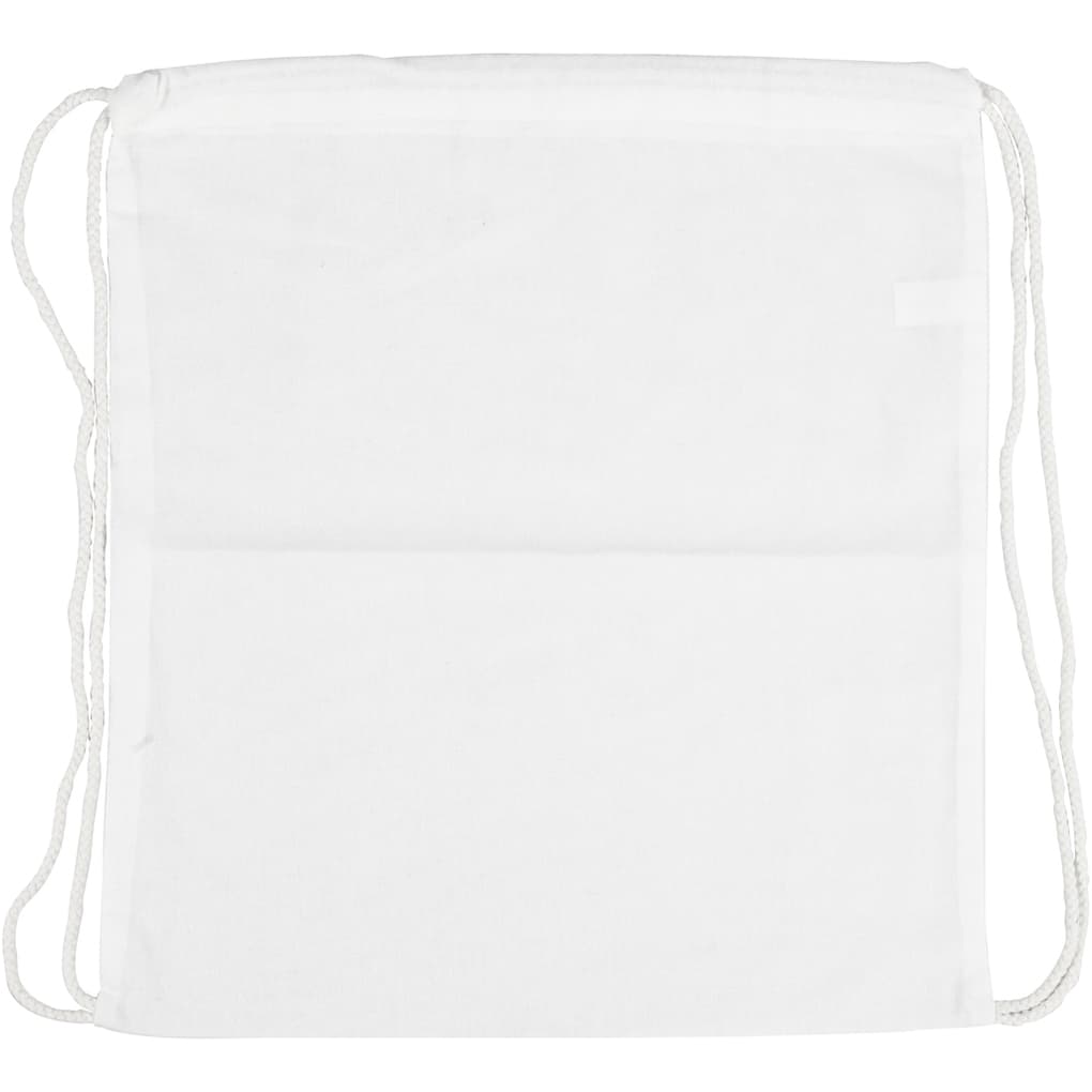 Creativ Company Taschen, Tragetaschen und Portemonnaies Kordelzug-Beutel, Weiß, 37x41 cm, 130 g, 1 Stk