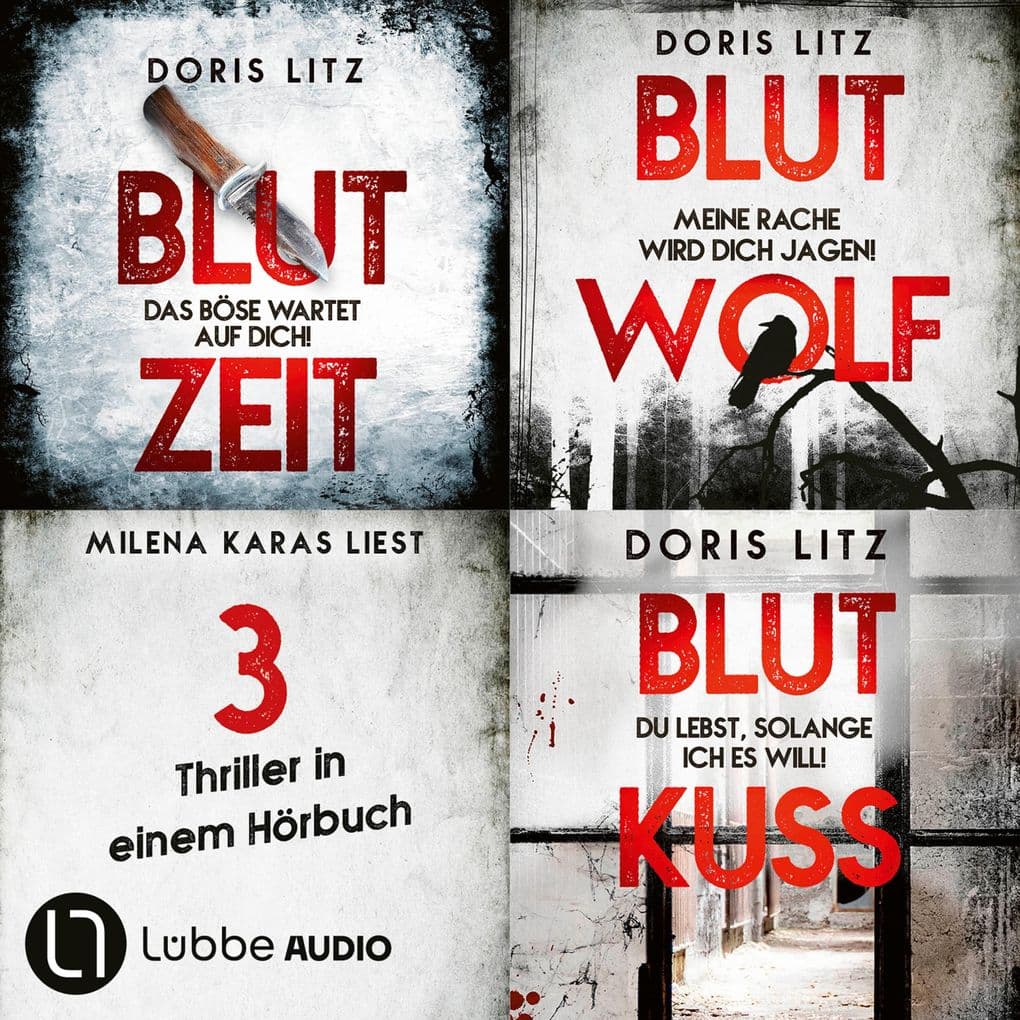 Blutzeit - Blutwolf - Blutkuss - Drei Thriller in einem Hörbuch - Lina Saint-George-Reihe, Sammelband 1