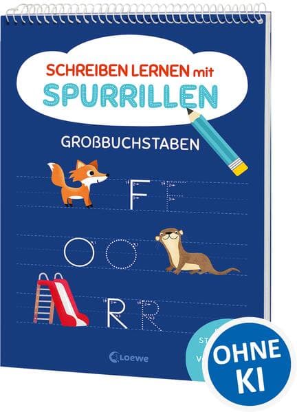 Schreiben lernen mit Spurrillen - Großbuchstaben