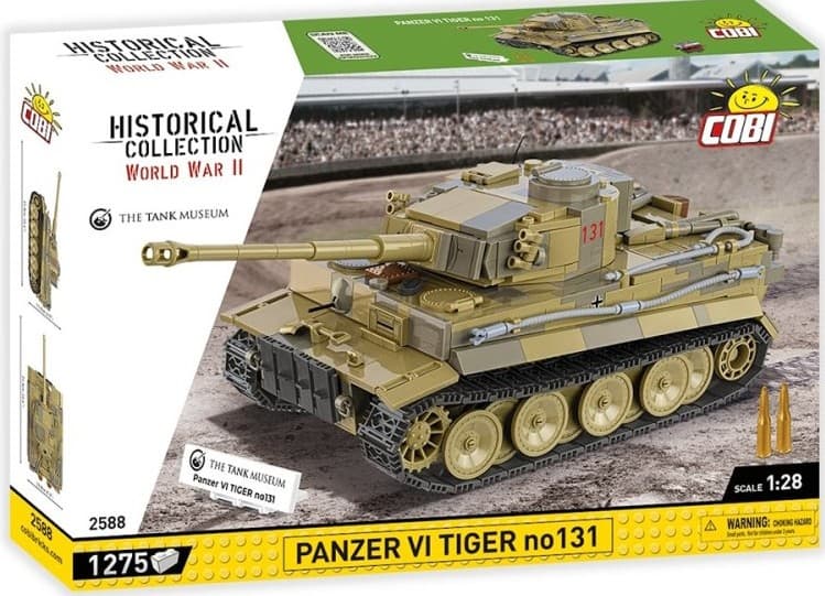 COBI Historical Collection 2588 - Panzer VI Tiger no131, WWII, Bausatz 1:28, 1275 Klemmbausteine
