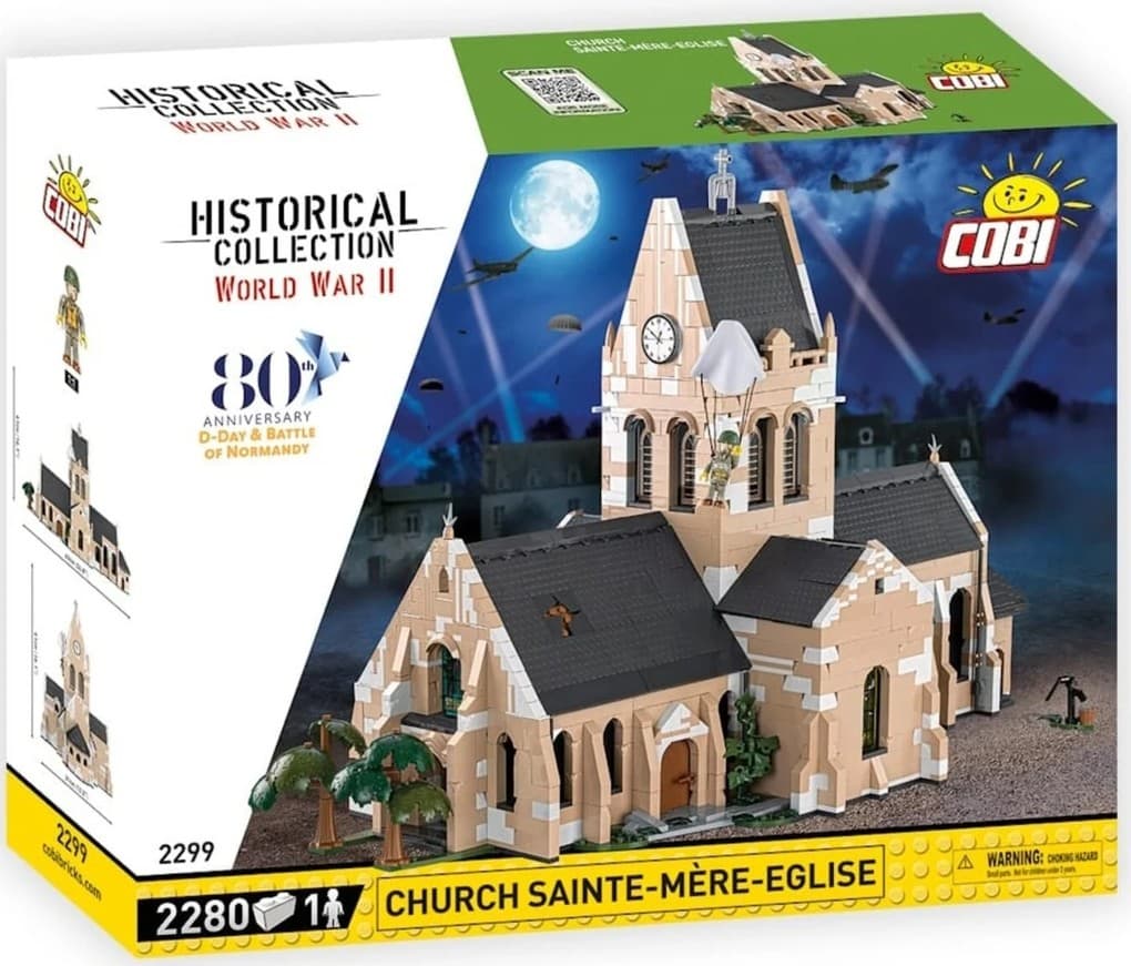 COBI Historical Collection 2299 - Church Sainte-Mere-Eglise, Bausatz, Klemmbausteine