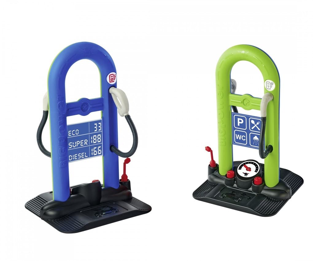 BIG 800056498 - BIG Bobby Car Service Station, 2in1 Tank- und Raststätte mit E-Ladestation (von 2 Seiten bespielbar), Kunststoff, Höhe: 67cm