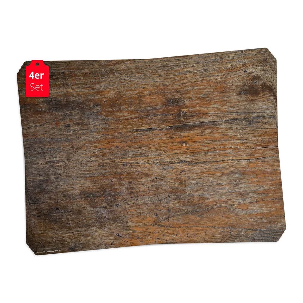 Tischsetmacher Tischsets Antikes Holz, aus hochwertigem Vinyl (4 Stück), 44 x 32 cm