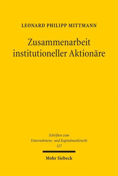 Zusammenarbeit institutioneller Aktionäre
