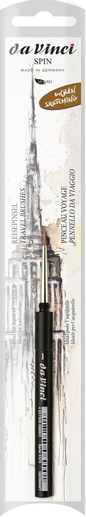da Vinci Pinsel COSMOTOP-SPIN Aquarellpinsel, Serie 1573 Gr. 1, sogenannter Reisepinsel